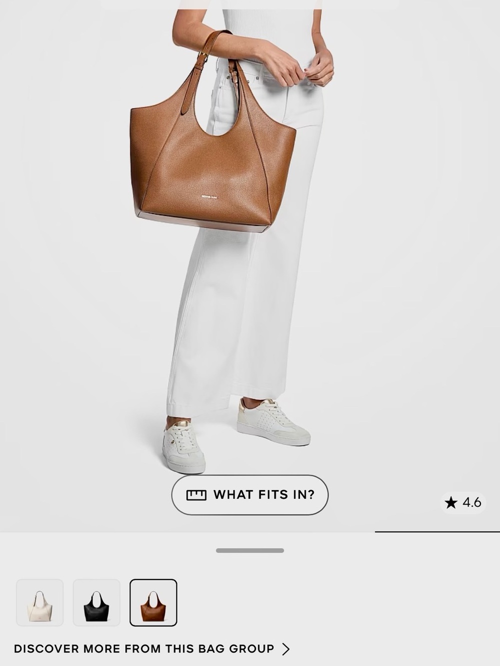 Michael Kors Pebbled Leather Tote in Cognac Brown - Picture 4 of 11